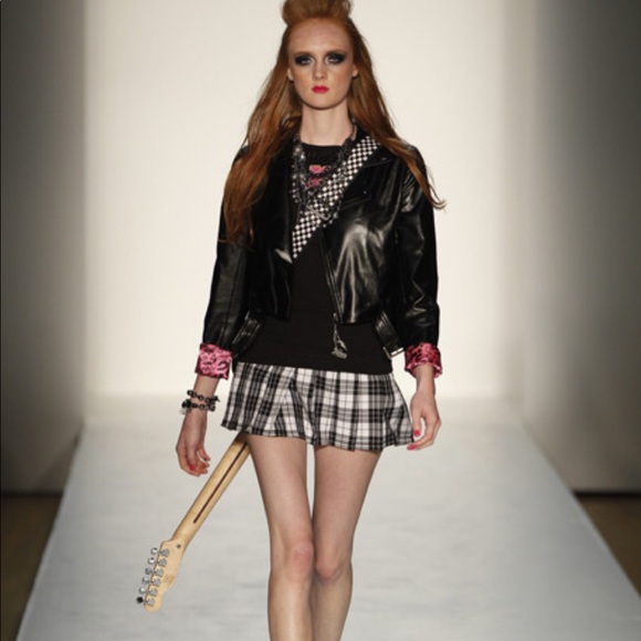 New Avril Lavignes Abbey Dawn Leather Biker Jacket - Picture 1 of 12